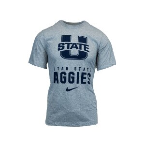 utah state aggies nike tshirt heathered gray